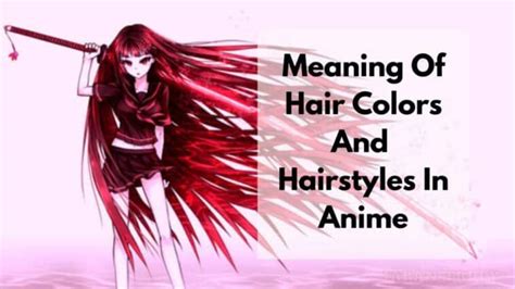 anime hair colors meaning|japanese anime hair color.